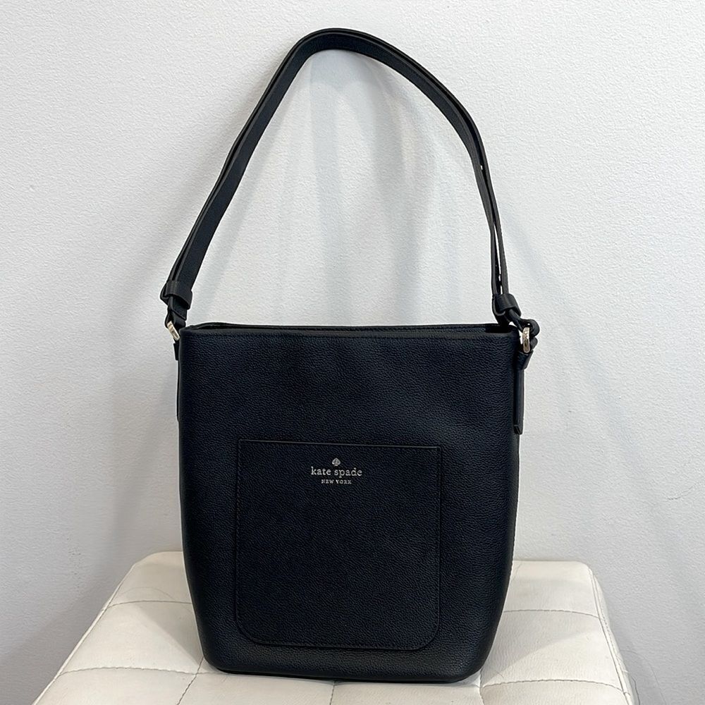 Kate Spade Elsie Black Pebble Leather Shoulder Bag
